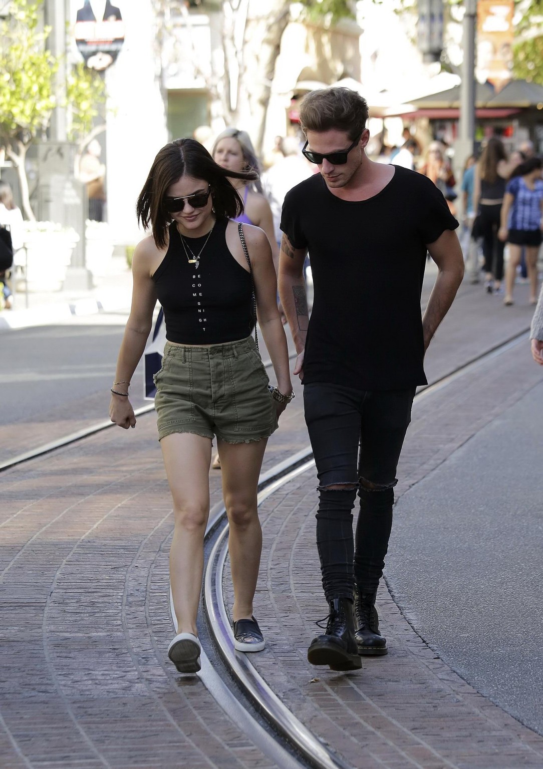 Lucy Hale showing off her legs and pokies out in LA #75170494