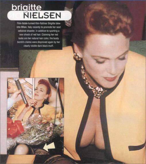 Brigitte Nielsen topless paparazzi pictures and flashing pussy #75443012
