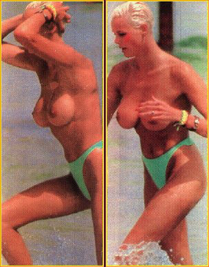 Brigitte Nielsen topless paparazzi pictures and flashing pussy #75443054