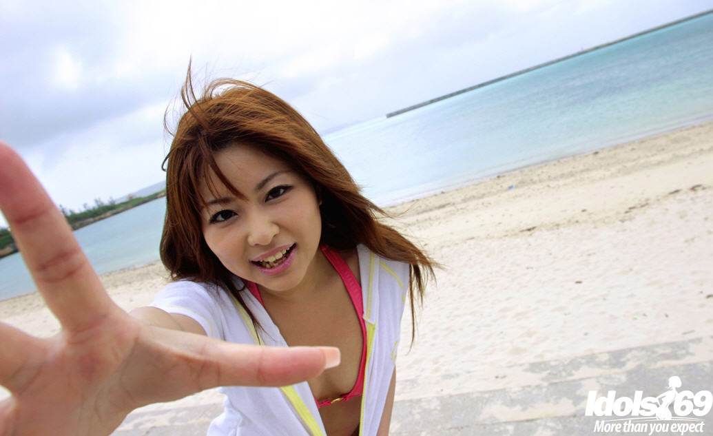 Japanese chick at the beach #69801819