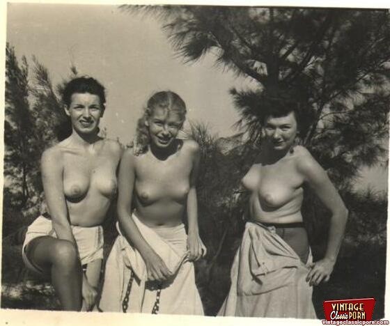 Several vintage girls showing their fine natural bodies #78494051