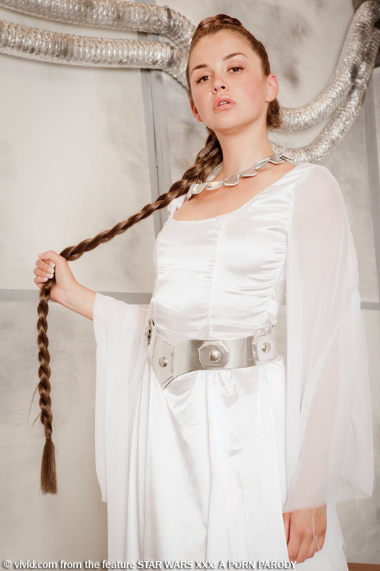 Allie Haze as Princess Leia takes on Han Solo and Luke Skywalker #74745371