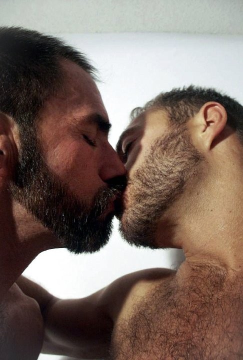 Mature muscle hairy dudes kissing and big cock sucking enjoyment #76911177