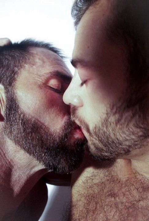 Mature muscle hairy dudes kissing and big cock sucking enjoyment #76911253