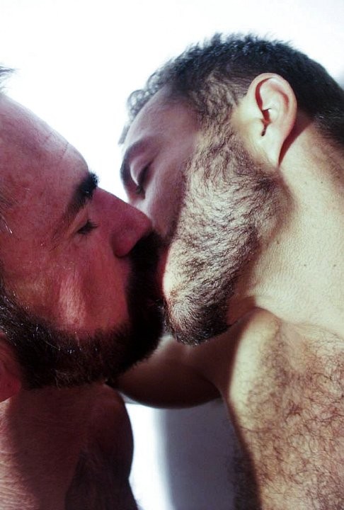 Mature muscle hairy dudes kissing and big cock sucking enjoyment #76911255