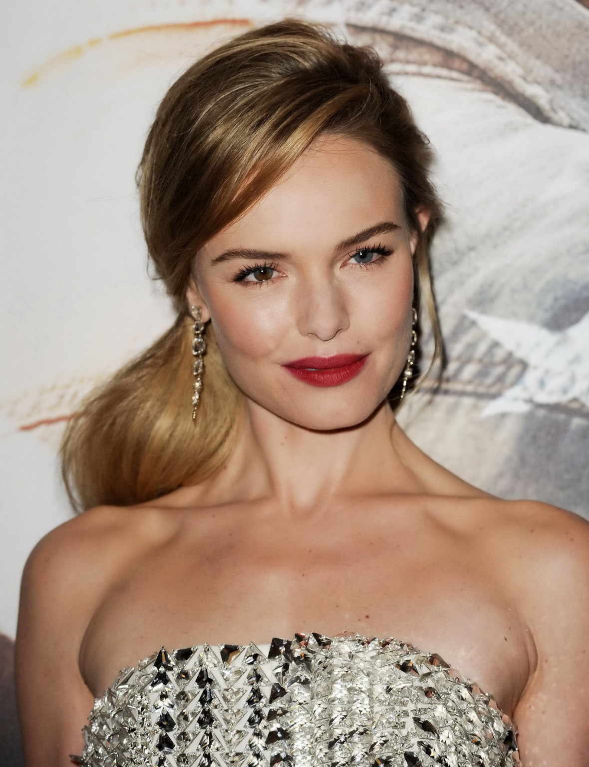 Kate Bosworth wearing shiny strapless mini dress at the Homefront premiere in La #75212317