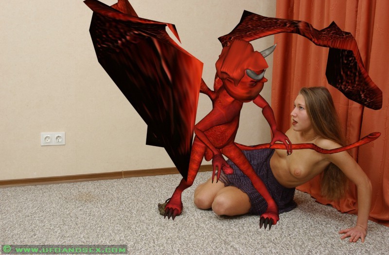 Brunette getting aliensex #73285425