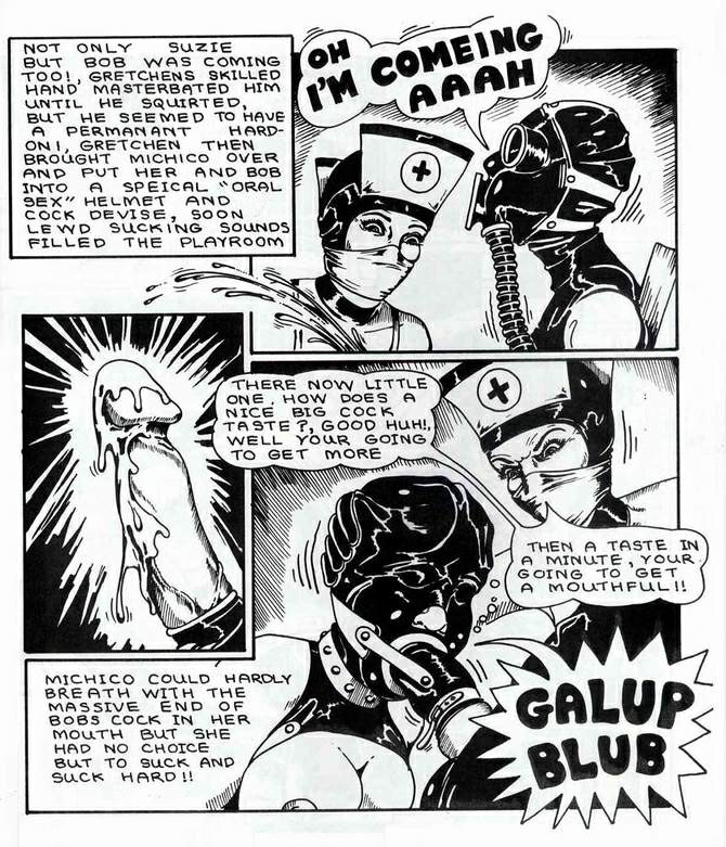 Bondage sessuale del seno gigante e fumetti di dolore fetish bizzarro
 #69549523