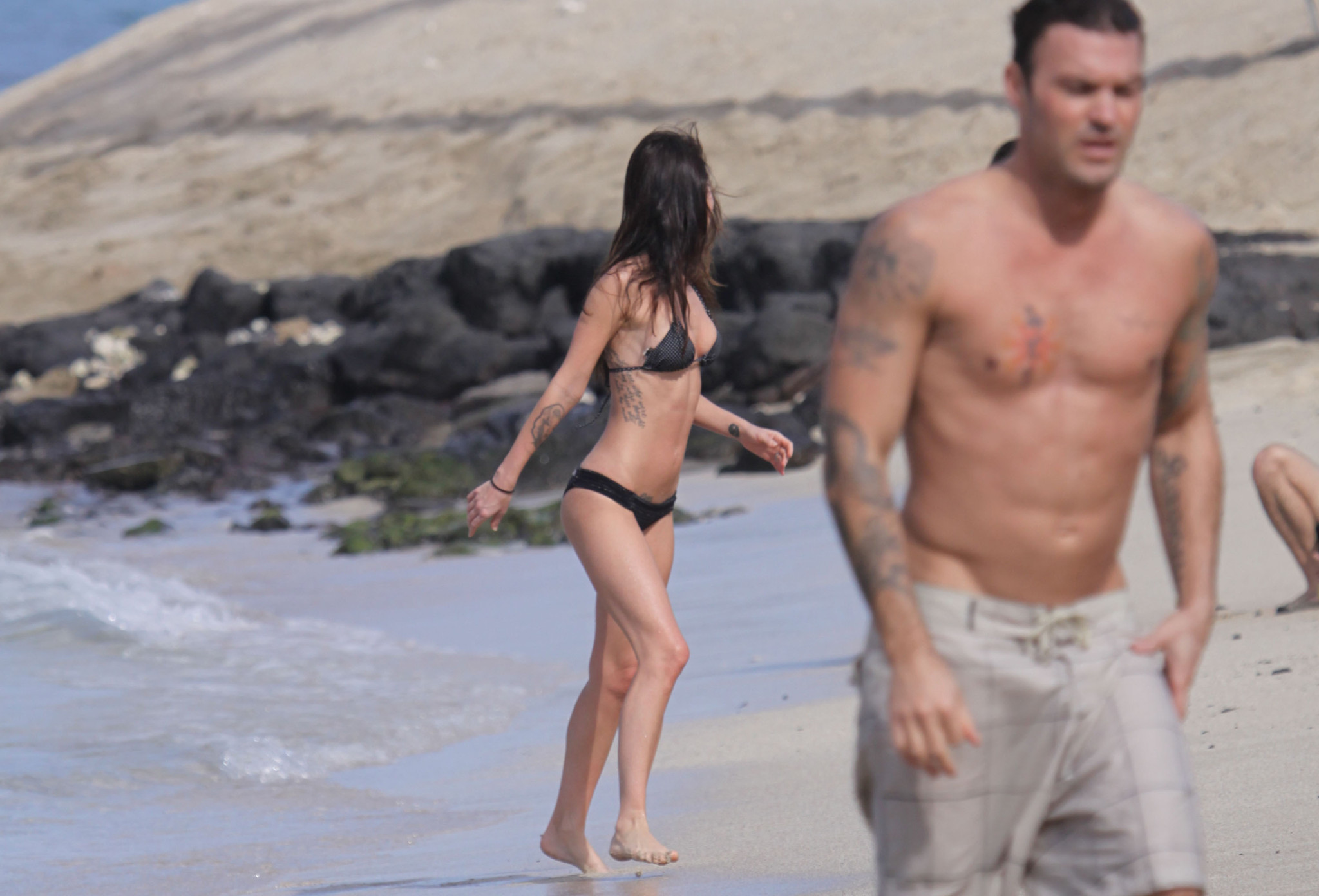Megan Fox wearing sexy bikini on the Hawaiian beach #75323218