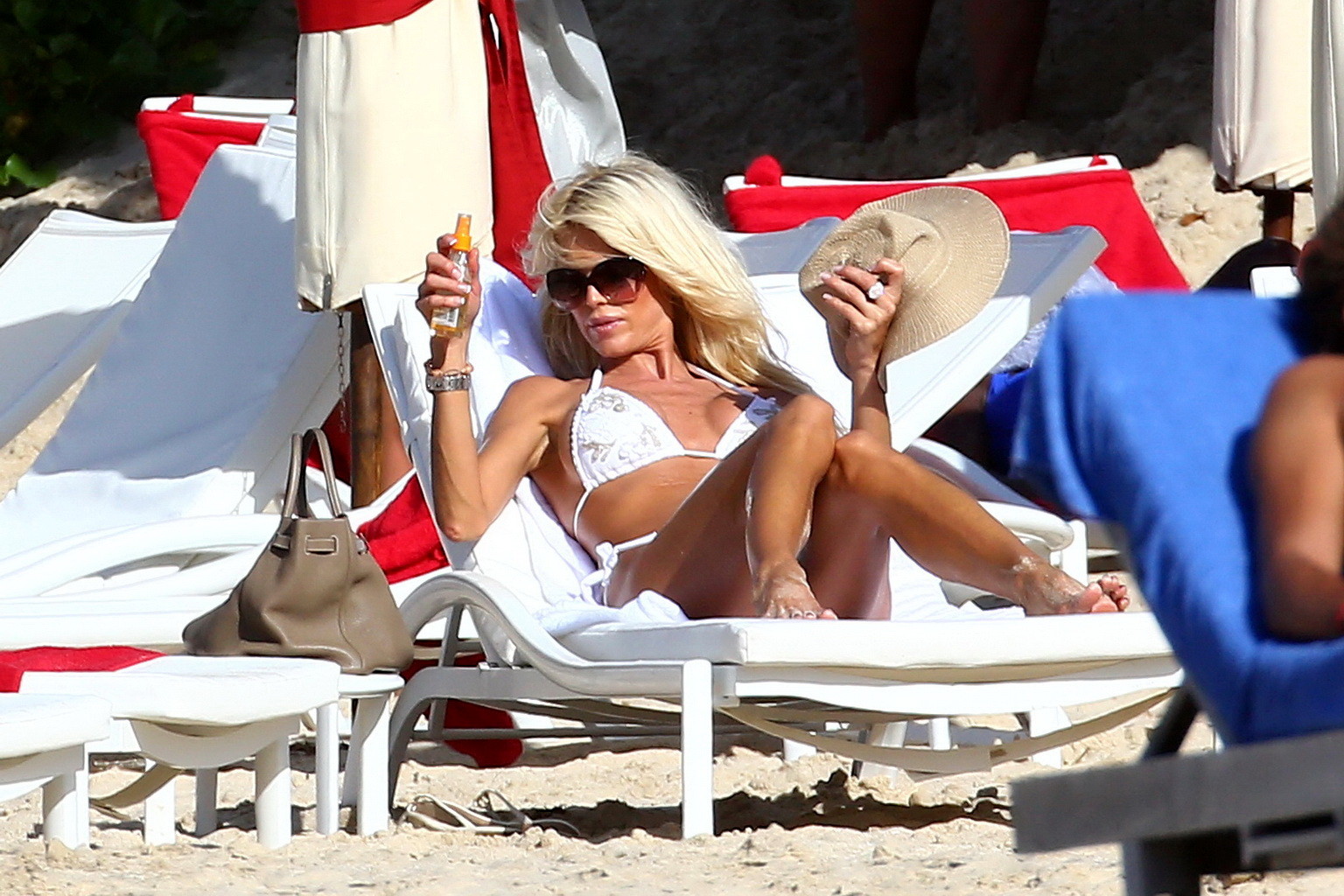 Victoria Silvstedt showing off her bikini body in St. Barts #75244520