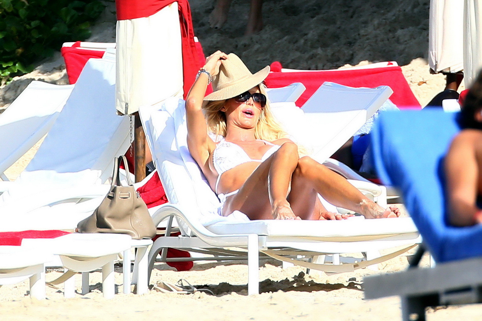 Victoria Silvstedt showing off her bikini body in St. Barts #75244532