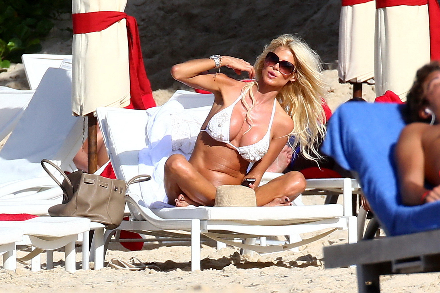 Victoria Silvstedt showing off her bikini body in St. Barts #75244567