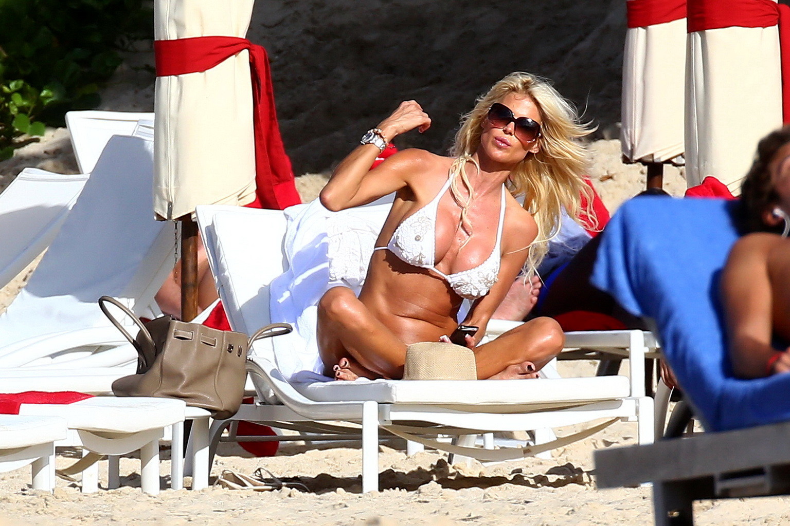 Victoria Silvstedt showing off her bikini body in St. Barts #75244577