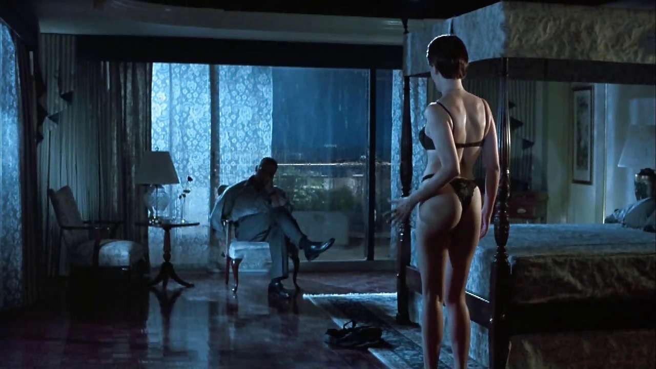 Jamie Lee Curtis showing her amazing ass in black thong and dancing in bra #75297083