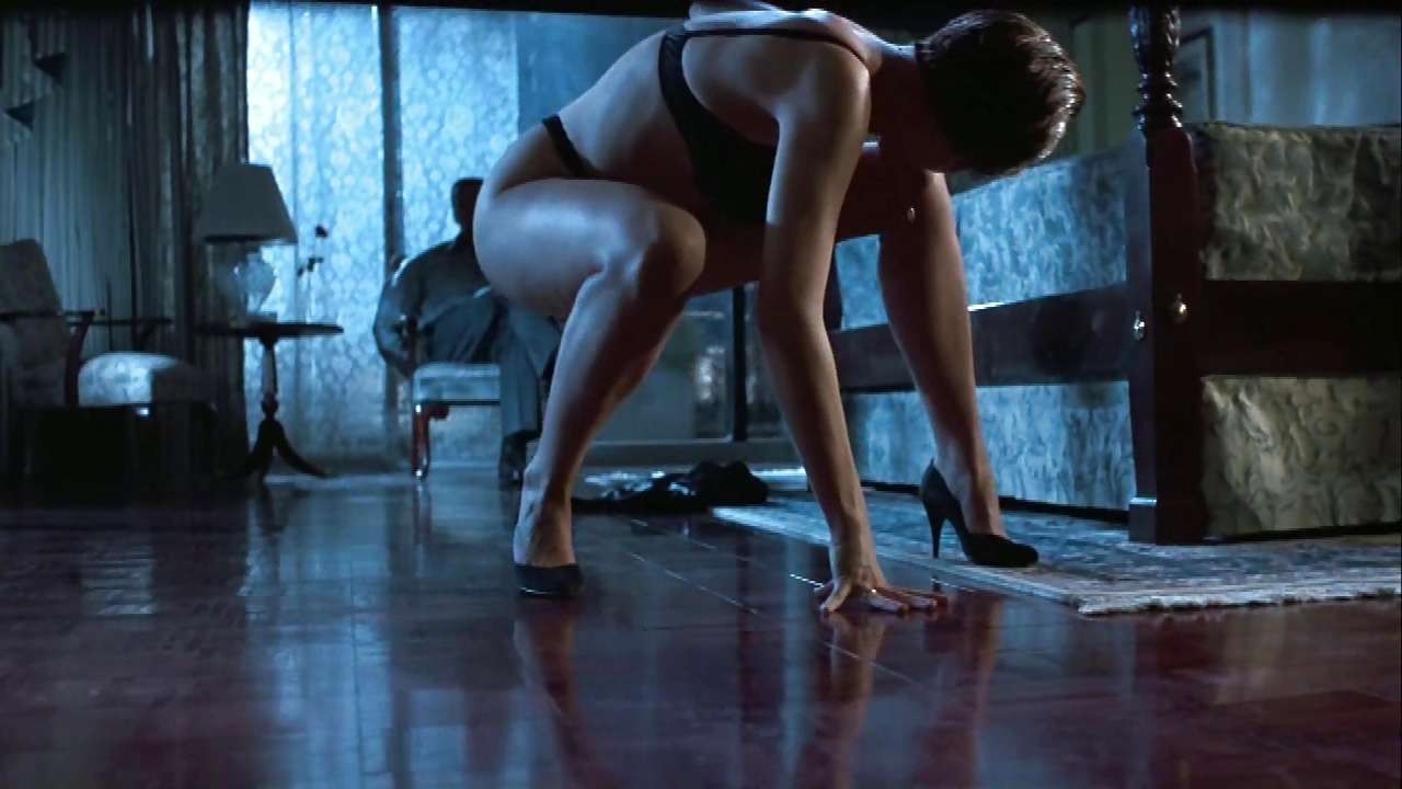Jamie Lee Curtis showing her amazing ass in black thong and dancing in bra #75297088