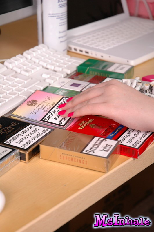 Slutty teen secretary is allowed to smoke  play at work #74860313