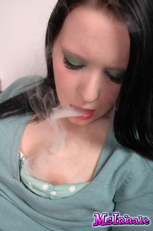 Slutty teen secretary is allowed to smoke  play at work #74860363