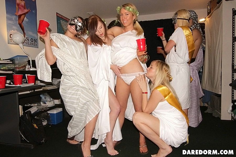 Toga party sluts get drunk and get fucked roman style #67297830