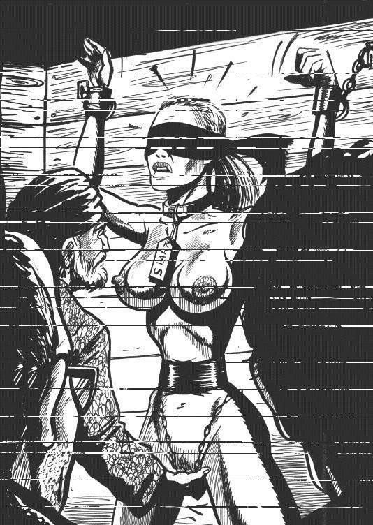 arms stretched behind back with chains #69688109