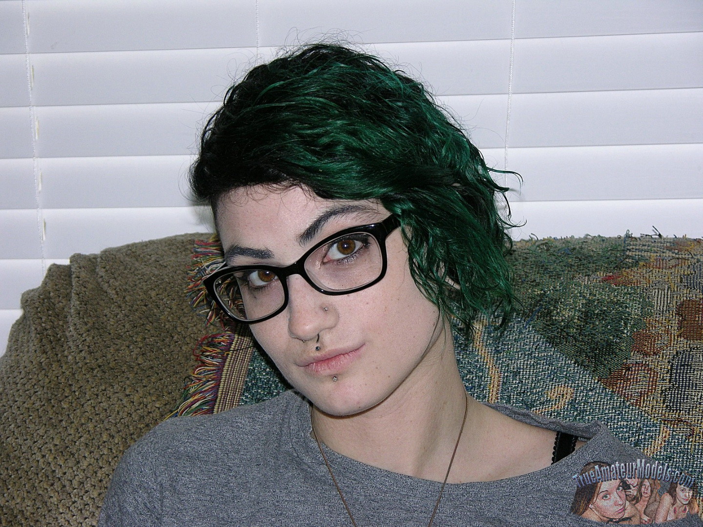 Emo Glasses Wearing Teen Models Nude Gives Handjob And Receives  #67115369