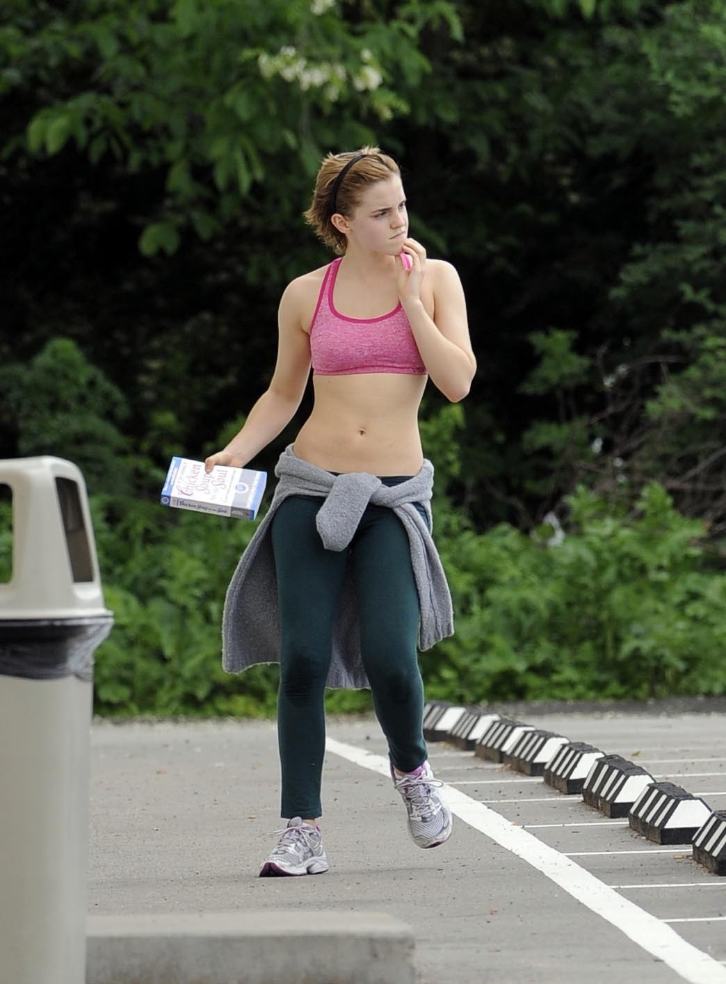 Emma Watson shows off her belly wearing sexy sports outfit in Pittsburgh #75302586