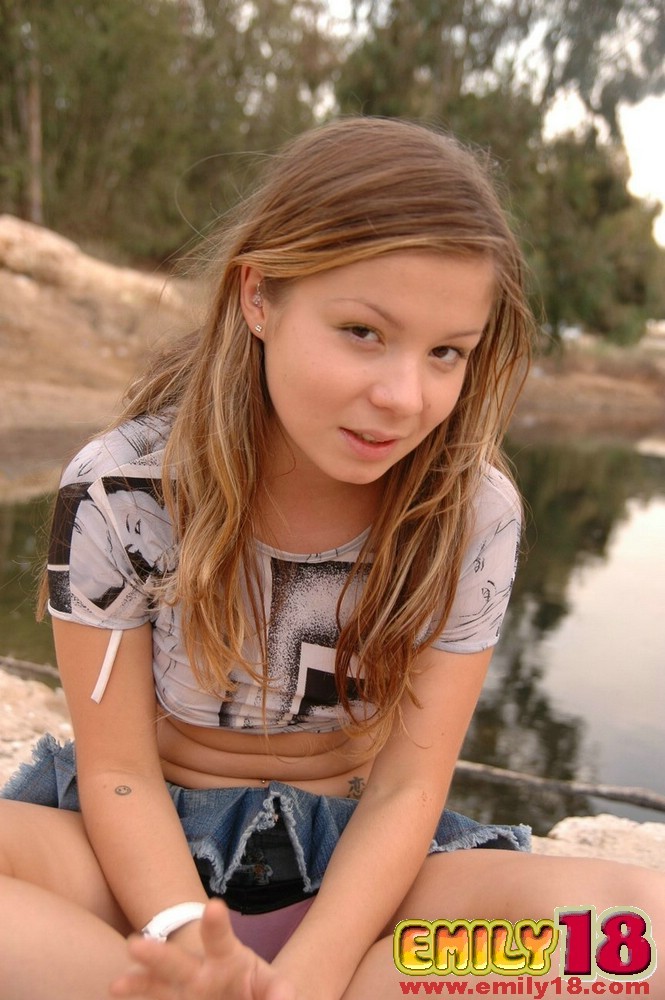 Young teen emily all alone outdoor #78799847