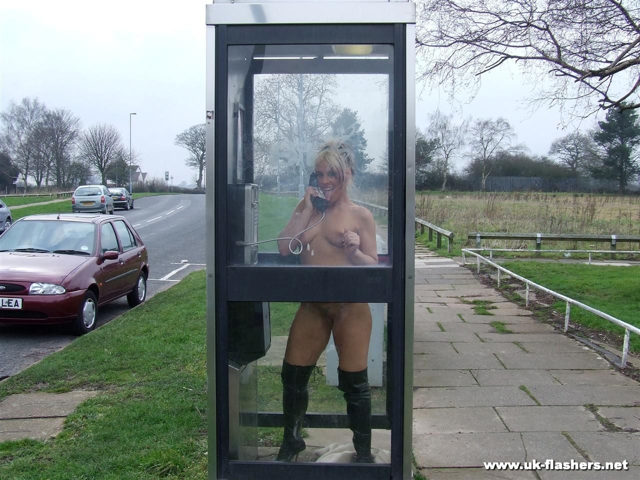 Blonde pornstars public nudity causing traffical havoc by flashing british roads #76744318