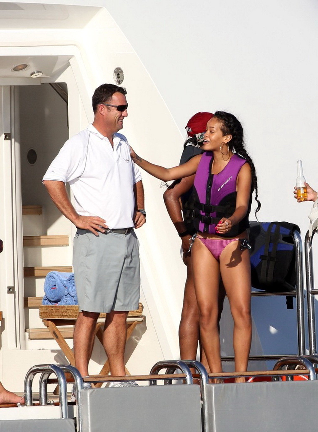 Rihanna wearing a sexy bikini on a yacht in Saint Tropez #75256548