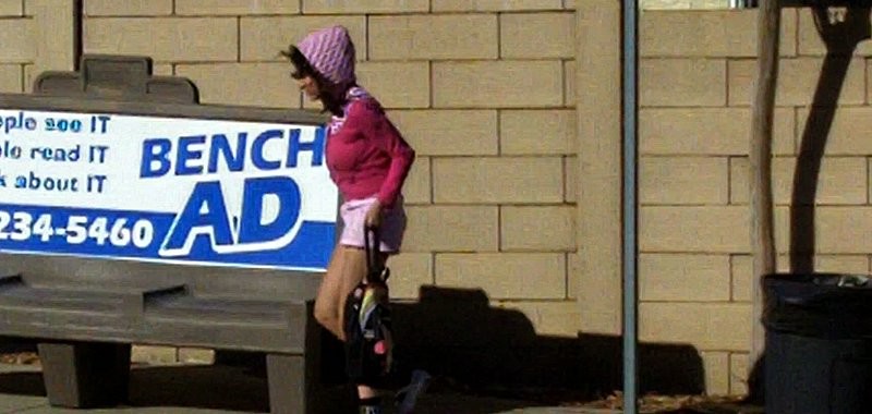 Amateur flashing at bus stop #76742757