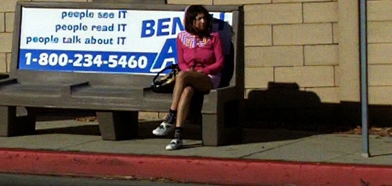 Amateur flashing at bus stop #76742775