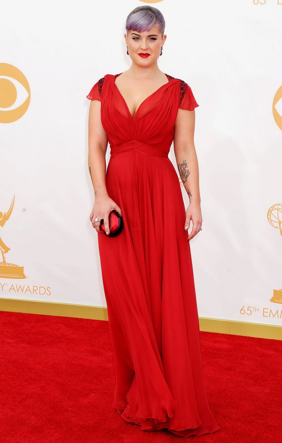 Chubby Kelly Osbourne showing huge cleavage at the 65th annual Primetime Emmy Aw #75218278