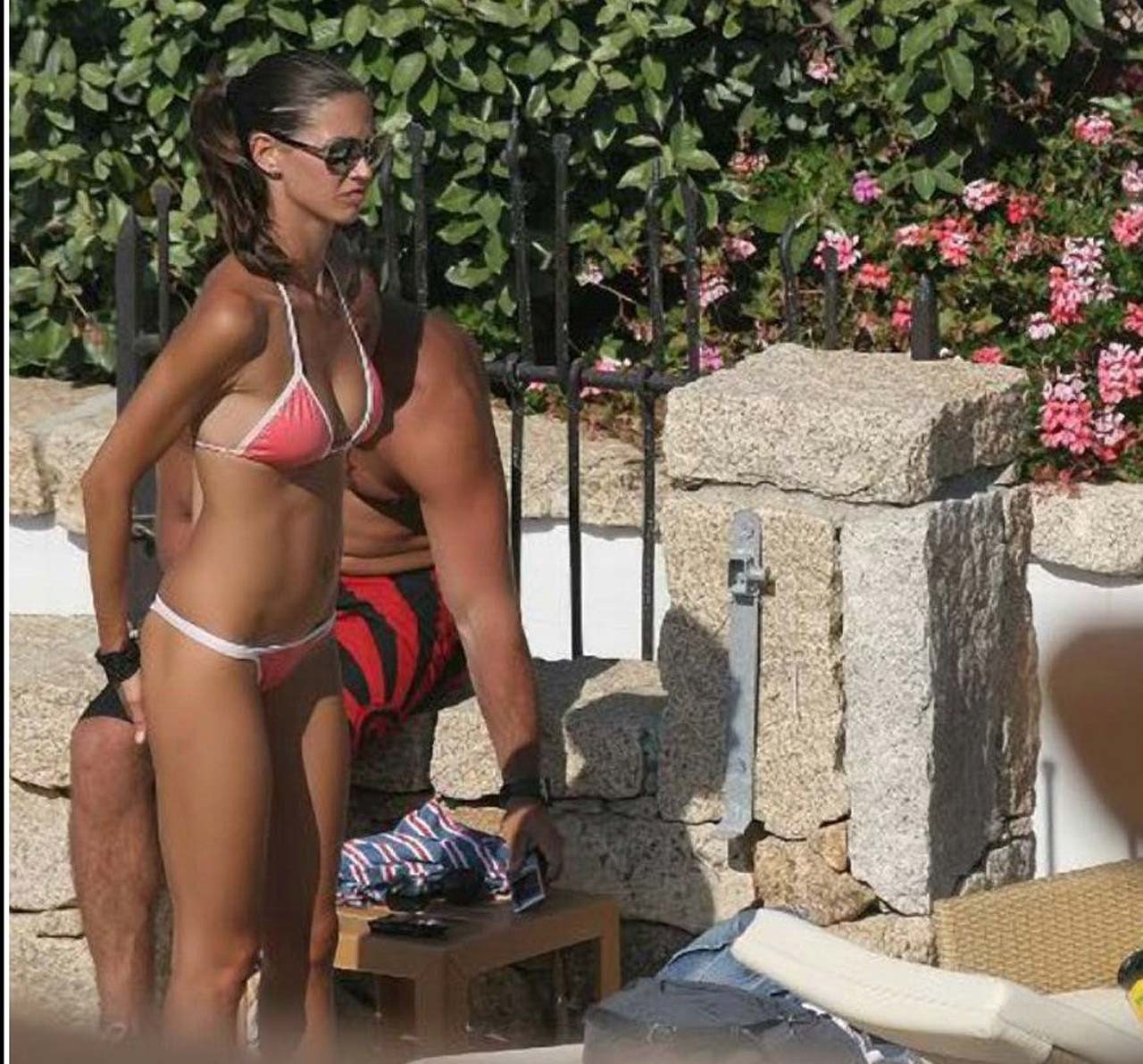 Melissa Satta showing her nice body and ass in thong on beach #75320096