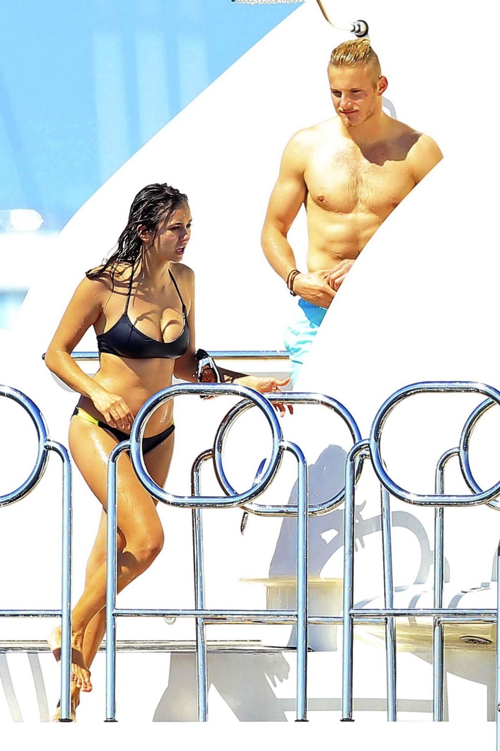Nina Dobrev showing off her bikini body on a yacht in Ibiza #75187312