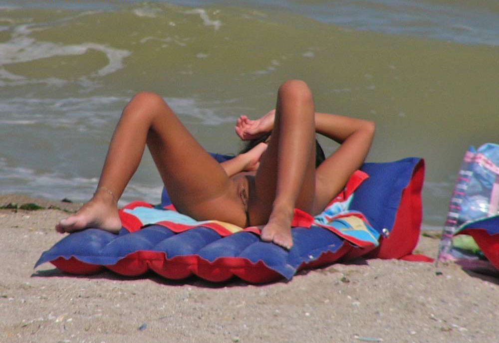Blonde nudist not afraid to pose nude in general public #72251106