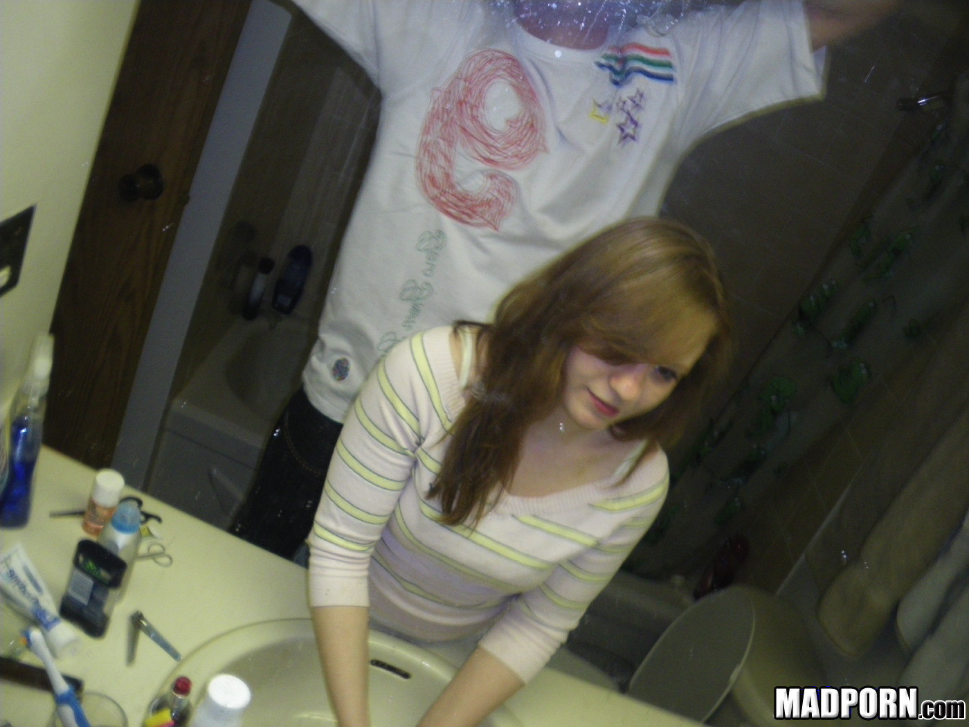 Hot 18 y.o. redhead fucks and suck her BF and get facialized wickedly #79352443