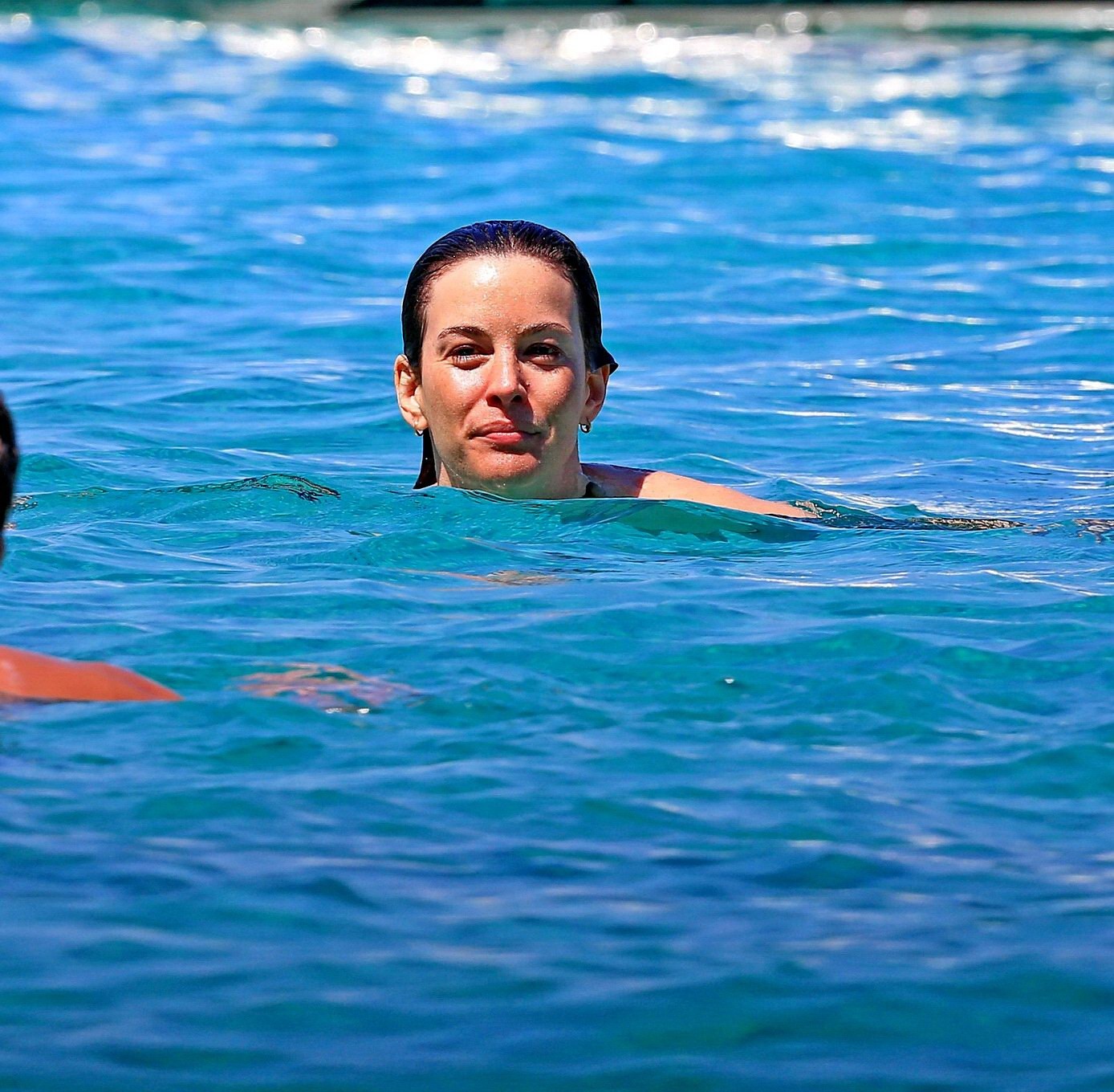 Liv Tyler shows off her ass wearing bikini on a yacht in Ibiza #75187338