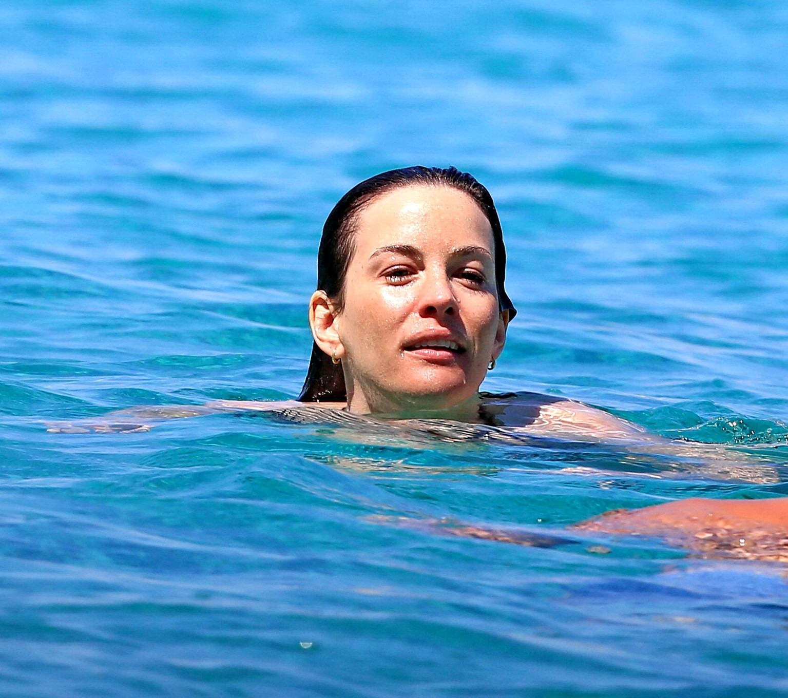 Liv Tyler shows off her ass wearing bikini on a yacht in Ibiza #75187344