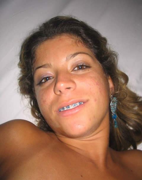Latina slut with braces gets naked #77956735
