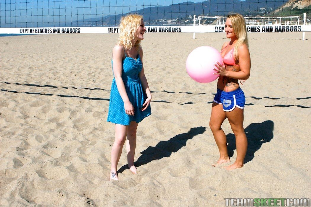 Cali Carter and Catie Parker make love after volleyball #78060482