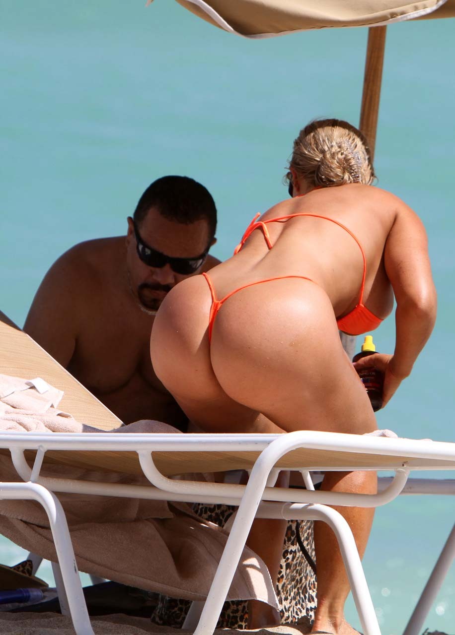 Nicole Coco Austin in tiny bikini thong and topless posing private photos #75313467