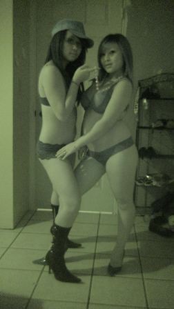 Some chubby Asian chicks posing for nightvision #68383412