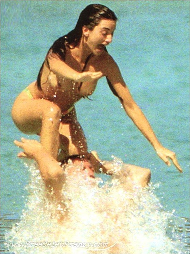 petite latin actress Penelope Cruz beach nudes #75359199