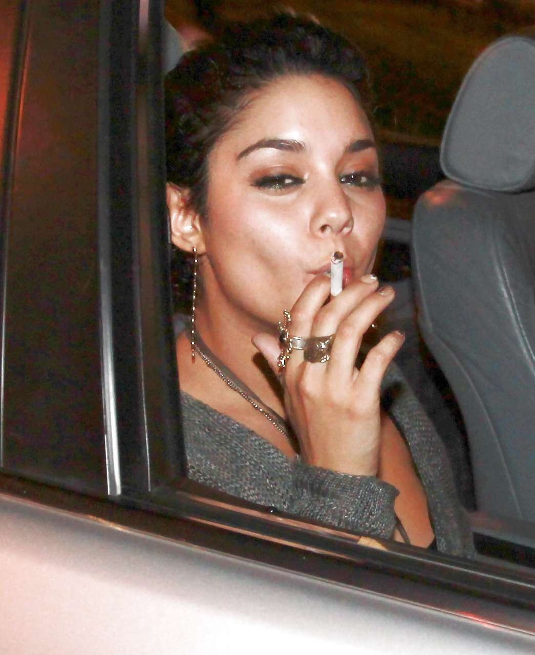 Vanessa Hudgens showing her black bra and sexy in fuck me boots paparazzi pictur #75291988