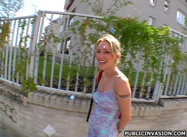 thin body czech amateur blondie fucking for cash in the street #73980153