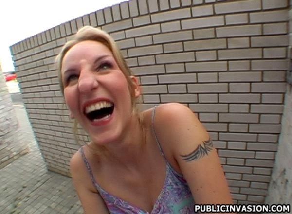 thin body czech amateur blondie fucking for cash in the street #73980207