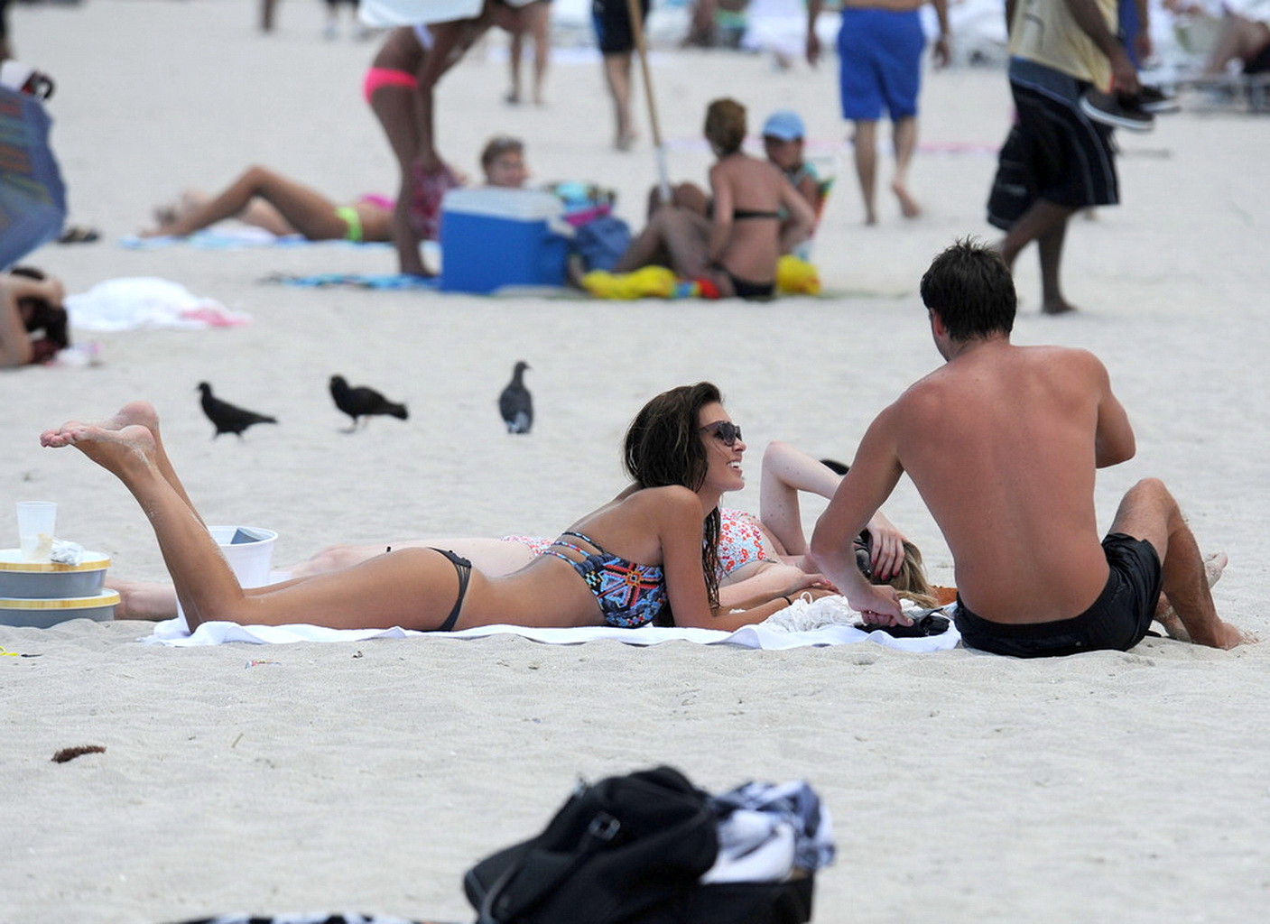 Audrina Patridge showing off her bikini body on a beach in Miami #75227135