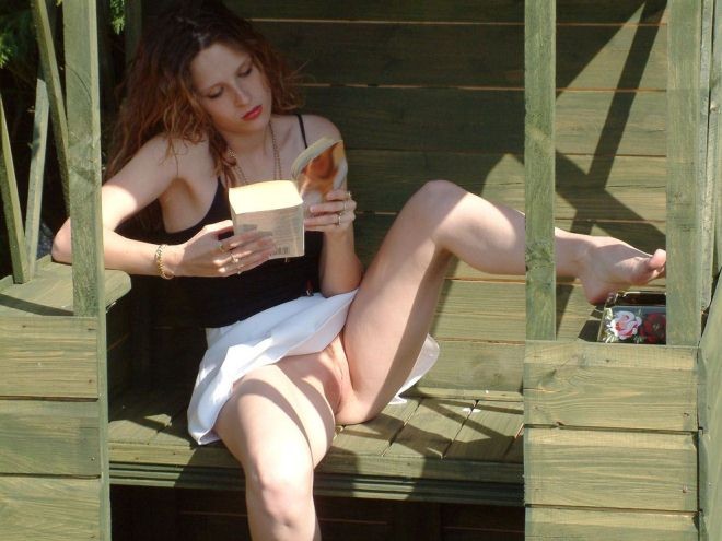 Bare Pussy Upskirts Outdoors in Sunny Garden Shed #78634995