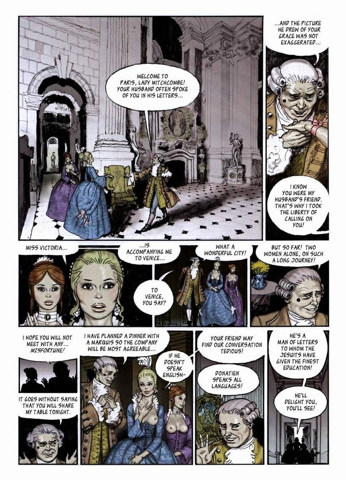 Dünne schöne Blondine in klassischen sexuellen schmerzhaften Fetische Orgie
 #69658809