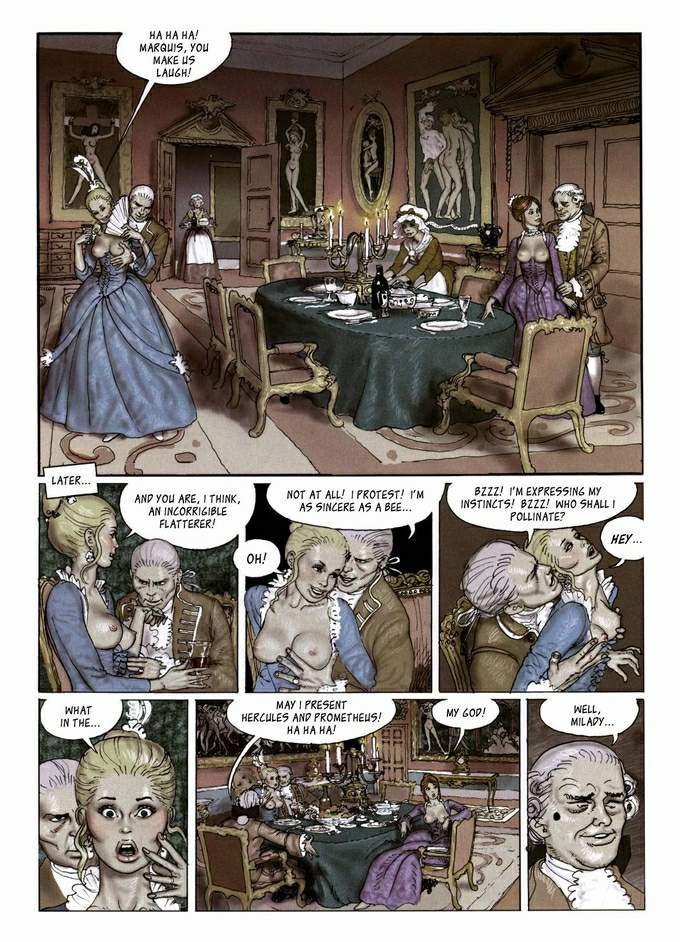 Dünne schöne Blondine in klassischen sexuellen schmerzhaften Fetische Orgie
 #69658836