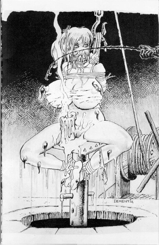 drawing of giant tits tied with rope #69721459